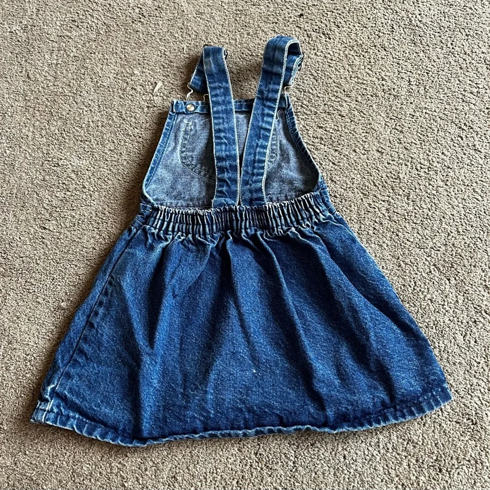Vintage OshKosh B’gosh Youth size 2T Denim Overall Dress